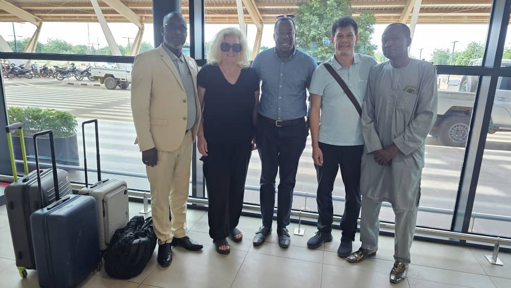 The Harvest team arriving in West Africa